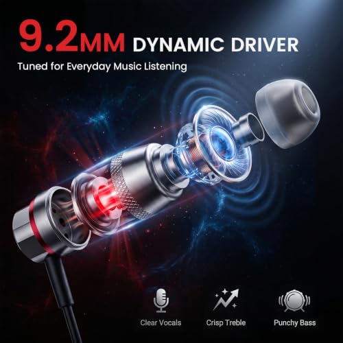 HIFI WALKER A2 3.5mm Wired Earbuds No Mic, in-Ear Headphones with 9.2mm Dynamic Driver, Hi-Fi Sound, Aluminum Alloy Shell, Noise-Isolating Earphones for MP3 Players, Laptop, PC and Tablet - size: 3.5mm No Mic