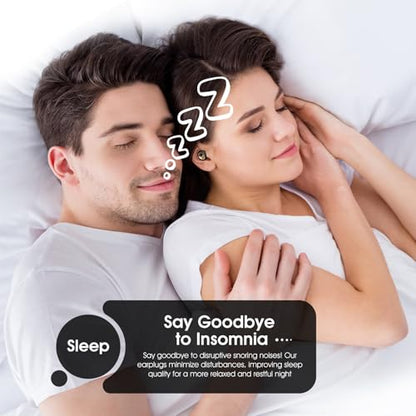 Ear Plugs for Sleeping, 45dB Silicone Ear Plugs for Noise Reduction, Reusable Sleeping Noise Cancelling Earplugs for Snoring, Concert & Shooting Ear Protection with 6 Eartips(Black)