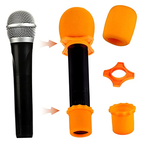 Abaodam Microphone Storage Bag with Anti-slip Rings Padded Case for Mic Zip Microphone Cover Carry Case for Recording and Live Performance