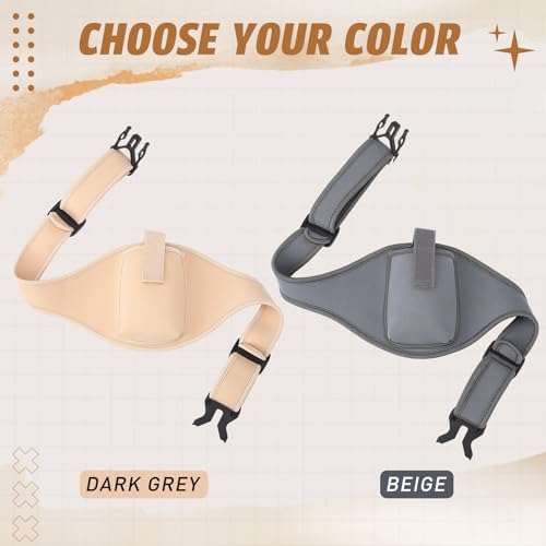 1 Pack Mic Belt Waist Strap Breathable and Stretchy Microphone Belt Holder Waistband Bag Case Carrier Pouch for Fitness Instructors, Theater, Speakers(Beige) - color: Beige