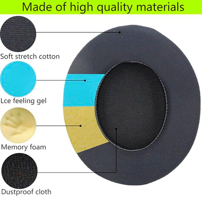 Replacement Ear Pads Compatible with Beats Studio3 Wireless Black - color: Ice/black