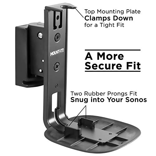 Mount-It! Adjustable Speaker Wall Mount for SONOS One, One SL and Play:1 - Black
