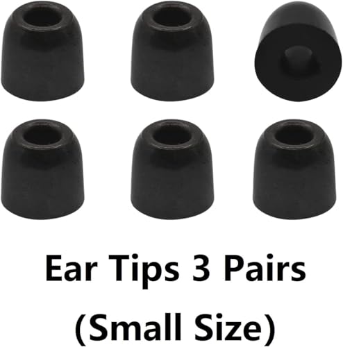 Memory Foam Ear Tips Noise Canceling Foam Eartips Ear Cap Replacement Ear Tip Compatible with KZ ZS10 Pro, Small Size 3 Pairs,Black 515 S - size: Small
