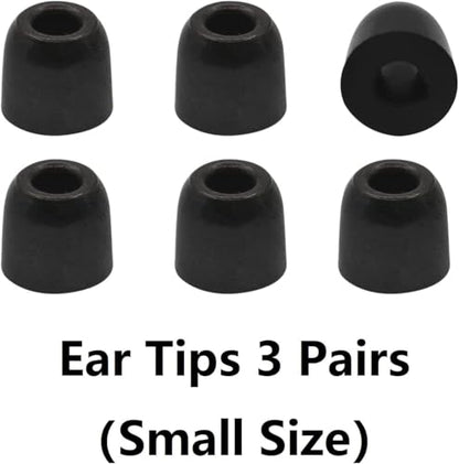 Memory Foam Ear Tips Noise Canceling Foam Eartips Ear Cap Replacement Ear Tip Compatible with KZ ZS10 Pro, Small Size 3 Pairs,Black 515 S - size: Small