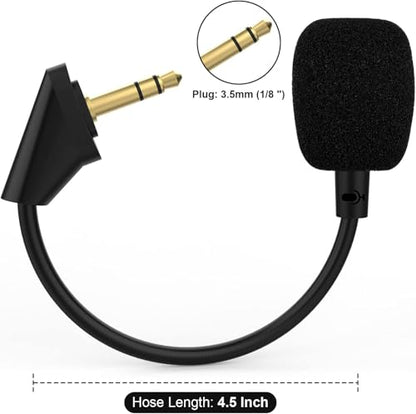 Replacement Cloud Alpha Game Mic Cable 3.5mm Headphone Boom Microphone Compatible with Kingston HyperX Cloud Alpha/Cloud Alpha S Gaming Headset Works on Pro PS4 Xbox One Nintendo Switch Computer PC