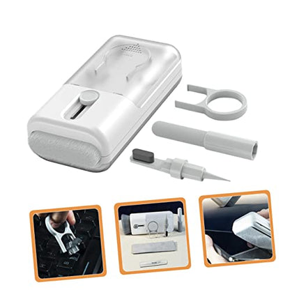 Headphone Cleaning Kit with Keycap Puller, White ABS PC Brush