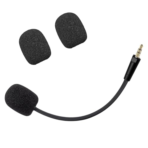 Replacement Game Mic fits for Razer Barracuda X Gaming Headsets and Razer Electra V2 Headset, 3.5mm Detachable Noise Cancelling Gaming Boom Microphone with Foam