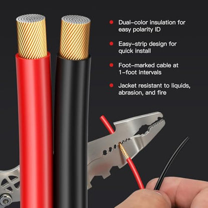 10 Gauge Speaker Wire 200ft 2-Conductor CCA Home & Car Audio | Speaker Cable for Clean Audio Transmission & 1ft Printed Marks, Red/Black Polarity, Flexible PVC for Wall & Car Audio - size: 200FT, style: 10GAUGE