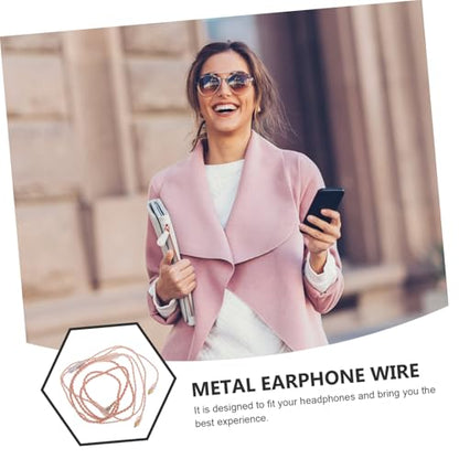 OSALADI Fashionable Detachable Earphone Replacement Cable Microphone Bend Audio Wire for Headphones Compatible Major Mobile Phones Sound Quality and Workmanship