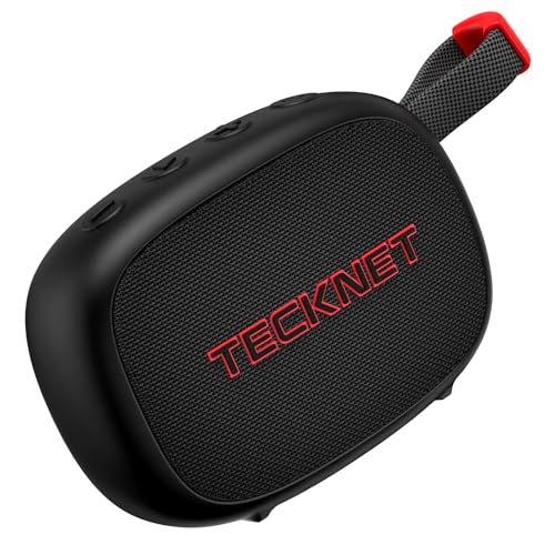 TECKNET Portable Bluetooth Speaker, IP67 Waterproof Speaker with Stereo Sound, Up to 30H Playtime, Magnetic Design, BT 5.4, TWS Pairing Small Bluetooth Speaker for Home/Party/Outdoor/Travel - color: Black