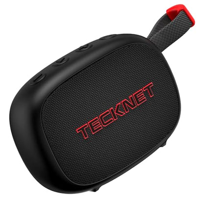 TECKNET Portable Bluetooth Speaker, IP67 Waterproof Speaker with Stereo Sound, Up to 30H Playtime, Magnetic Design, BT 5.4, TWS Pairing Small Bluetooth Speaker for Home/Party/Outdoor/Travel - color: Black