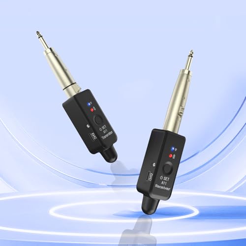 A11 Wireless Microphone Transmitter Receiver 4 Channels Plug-on (1TX + 1RX) | Plug-on XLR Mic Adapter, 2.4GHz Wireless Microphone System for Dynamic/Condenser Mics, Audio Mixer, DSLR Camera,PA System - size: 1TX + 1RX