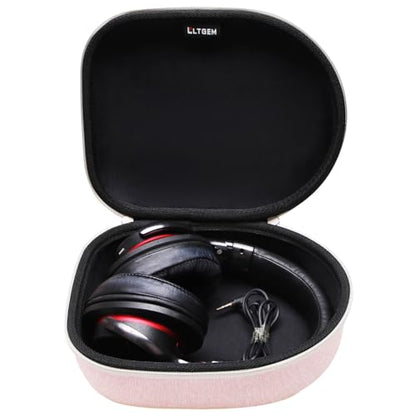 Case for Audio-Technica ATH-M20x/Raycon/JBL/Sony/Anker Headphone Pink | Carrying Travel Headphone Case Hard Shell for Over Ear Headphone - color: Pink+Black