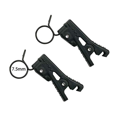ABS Plastic Lavalier Microphone Tie Clip for All Kinds of Omnidirectional Condenser Microphone for Sony UWP, Saramonic, Sennheiser, Boya,Shure Lavalier Lapel Microphone, Pack of 2 (7.5mm) - size: 7.5mm