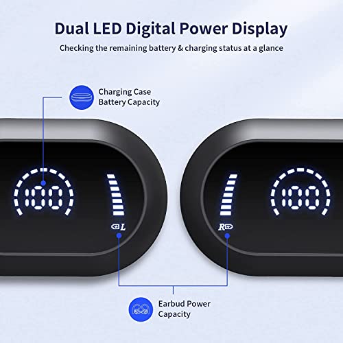 Wireless Ear-Hook TWS Earphones Compatible with Samsung Galaxy S26/Plus/Ultra - Bluetooth Earbuds Over the Ear Headphones True Stereo Charging Case