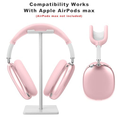for AirPods Max case Cover,Anti-Scratch Ear Pad Case Cover/Ear Cups Cover/Headband Cover for AirPods Max. Clear Soft TPU and Silicone,Skin Scratch Proof. - color: 3PC-Baby Pink