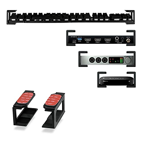 Screwless 1.5" Wide Horizontal Cable Box Mount, Modem, Router, Mesh, Streaming Media Devices & More | Mount Horizontally Any Device upto 1.5" Wide & 4lb, Strong VHB Adhesive, No Tools by Brainwavz