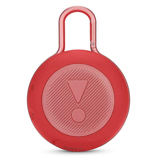 JBL Clip 3 Portable IPX7 Waterproof Wireless Bluetooth - Red (Renewed) - color: red