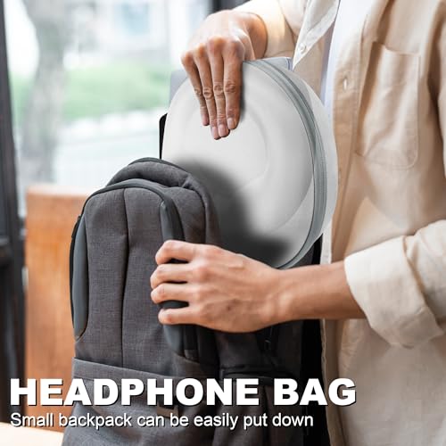 Hard Organizer Portable Travel Carry Case for Sony H9/PS4/PS5 Headphones, Headset, and Audio Devices - Waterproof, Shockproof & Durable Protection, Grey - Large