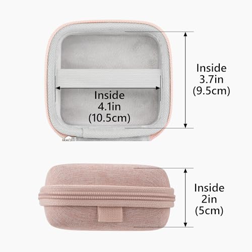 Geekria Shield Speaker Case Compatible with JBL Go 5/4/3, Go 3 Eco Cover, Replacement Hard Shell Portable Speaker Protective Carrying Bag with Cable Storage, Keychain Carabiner (Pink) - color: Pink