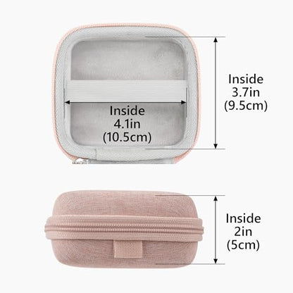 Geekria Shield Speaker Case Compatible with JBL Go 5/4/3, Go 3 Eco Cover, Replacement Hard Shell Portable Speaker Protective Carrying Bag with Cable Storage, Keychain Carabiner (Pink) - color: Pink