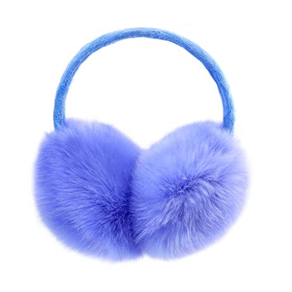 POXIMI Women Winter Earmuffs Girl Ski Adjustable Ear Covers for Kid Cute Bow Ear Warmer Outdoor Earmuff Fleece Lining - color: C-blue Purple