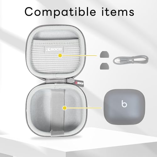 Carrying Case for Powerbeats Pro 2 - RLSOCO Case for Beats Powerbeats Pro 2 Wireless Bluetooth Earbuds - Grey (Case Only) - color: Pro 2 Case Grey