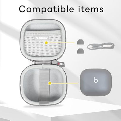 Carrying Case for Powerbeats Pro 2 - RLSOCO Case for Beats Powerbeats Pro 2 Wireless Bluetooth Earbuds - Grey (Case Only) - color: Pro 2 Case Grey