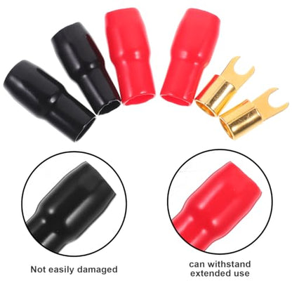 10Pcs 4 Gauge Wire Connectors: Speaker Connectors Terminal, Gauge Strip Fork Adapters for Speaker Wire Cable Terminal Plug（A0329）