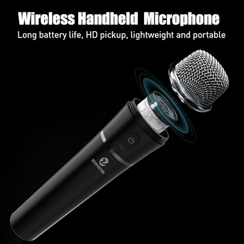 ZOWEETEK Wireless Voice Amplifier with Handheld Microphone for Teachers | Buletooth PA System Speaker and Microphone,Portable Megaphone for Classroom, Speech,Karaoke,Outdoor