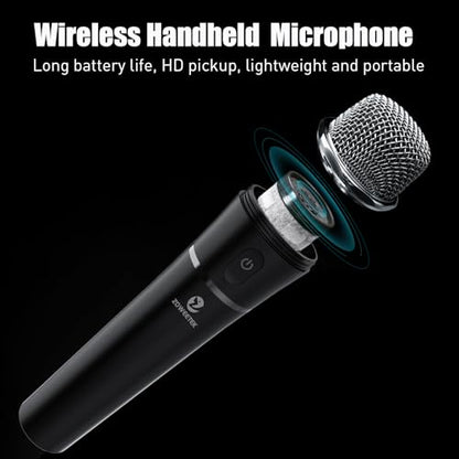 ZOWEETEK Wireless Voice Amplifier with Handheld Microphone for Teachers | Buletooth PA System Speaker and Microphone,Portable Megaphone for Classroom, Speech,Karaoke,Outdoor