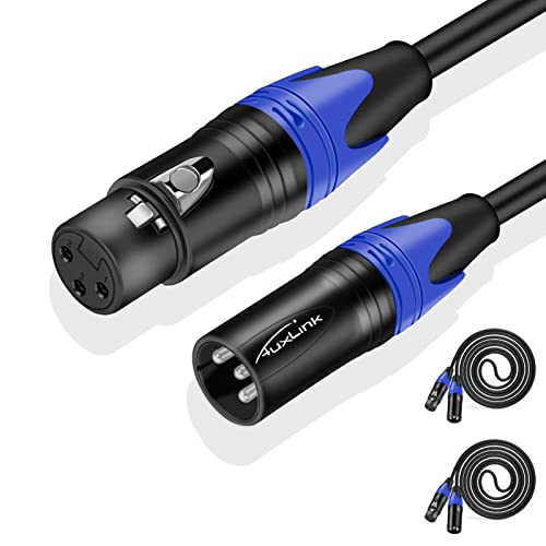 XLR Cable, XLR Microphone Cable Male to Female 25ft 2 Pack | Balanced XLR Speaker Cable Suitable for Microphones, Preambles, Speaker Systems, Radio Station and More - size: 25 Ft 2 Pack