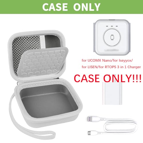 Hard Case for UCOMX/Hicober 3-in-1 Charger, Box Only | Hard shell case for UCOMX, Hicober, Iseyyox, LISEN and RTOPS 3-in-1 charger users, with divider and mesh pocket - color: White