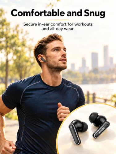 MINISO MS128 ANC Bluetooth 6.0 in-Ear Earbuds Touch Screen Charging Case - color: Black