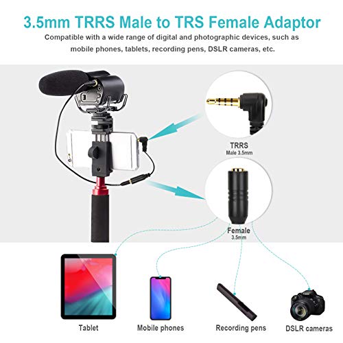 TRS to TRRS Converter Adapter Cable, TRS to TRRS Adapter, Male Female 3.5mm Earphone Headphone Microphone Converter Adapter Cable Line for Smartphone | Earphone microphone converter cable for smartphone, audio adapter line
