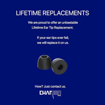 AirFoams Pro Memory Foam Lifetime Replacement Universal Ear Tips for Sony WF-1000XM6,5,4,3, Beats Fit Pro, Galaxy Buds2 Pro, Jabra & More - Anti Slip, All Day Comfort, Noise Cancelling (3 Pairs-S/M/L)