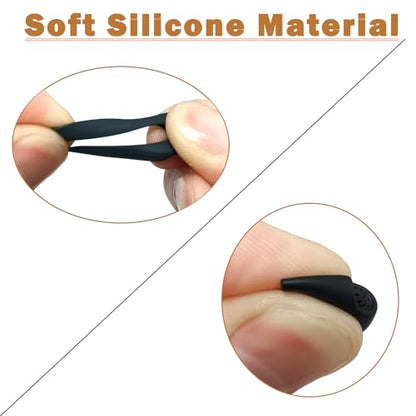 Silicone Ear Tip & Ear Wing for Samsung Galaxy Buds FE Replacement - color: Black