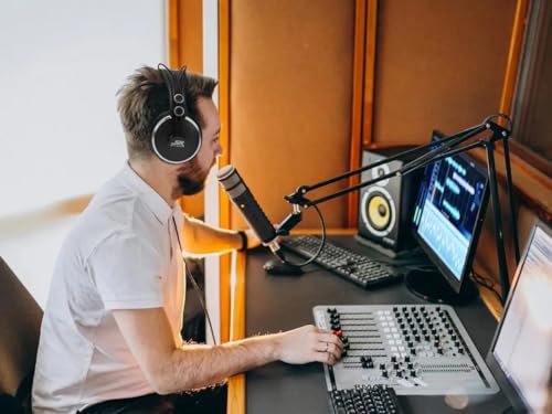 Monoprice Over Ear Closed‑Back Pro Audio Monitoring Headphones - 50mm Drivers, With Mini 3 Pin Connector, 3 Meter (9.84 Feet) Cable, Black - SR Studio Series