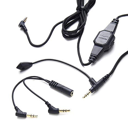 V-Moda BoomPro Microphone | for Gaming & Communication | Wired - 3.5 mm Jack | Flexible Boom | Clip-on Controller with Mute Button & Volume Wheel | Black - style: Boom Mic