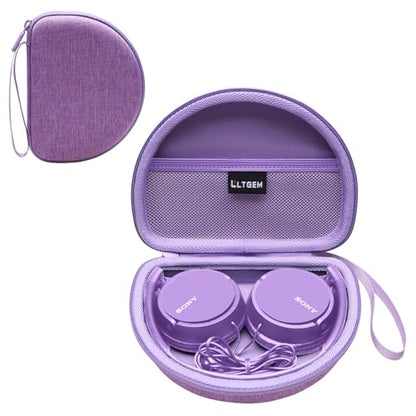 Case for Sony MDR-ZX110/ZX110AP/ZX310AP Wired On-Ear Headphones Purple | Hard Carrying Travel Case for Sony ZX Series MDR-ZX110/ZX110AP/ZX310AP Wired On-Ear Headphones - color: Purple
