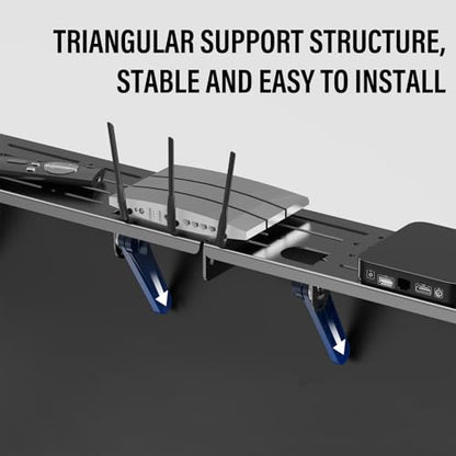 CABTE Adjustable Steel TV Top Shelf for Soundbar, Soundbar Stand | No Drilling Universal Soundbar Mount ,Game Console, Cable Box, Router Shelves (34.65 x 4.33 inch) - style: 34.65 x 4.33 inch
