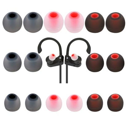 Earbud Tips Ear Bud Tips Soft Anti Slip Washable and Reusable Silicone Replacement Earbud Tips Fit Most in-Ear Earbuds(Inner Hole 3.8mm -5.1mm) 18pcs S M L - color: color-31