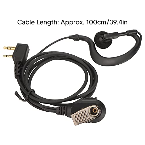 Two Way Radio Headset, Walkie Talkie Earpiece with Microphone and 2 Pin Connector for Retevis Radios (2 Pack)
