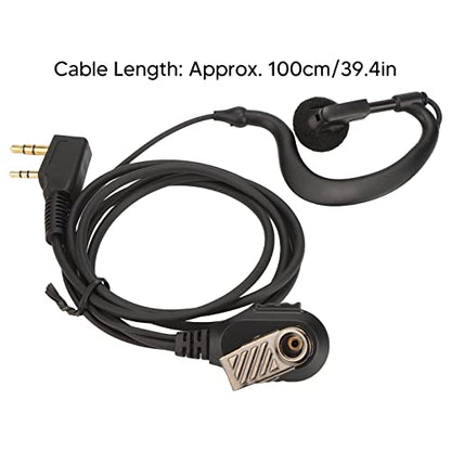 Two Way Radio Headset, Walkie Talkie Earpiece with Microphone and 2 Pin Connector for Retevis Radios (2 Pack)