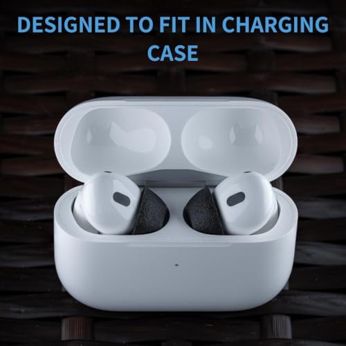Premium Memory Foam Tips for AirPods Pro 1st&2nd Gen. No Silicone Eartips Pain. Anti-Slip Eartips. Fit in The Charging Case, 3 Pairs (Large) - size: Large