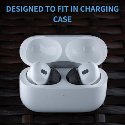 Premium Memory Foam Tips for AirPods Pro 1st&2nd Gen. No Silicone Eartips Pain. Anti-Slip Eartips. Fit in The Charging Case, 3 Pairs (Large) - size: Large