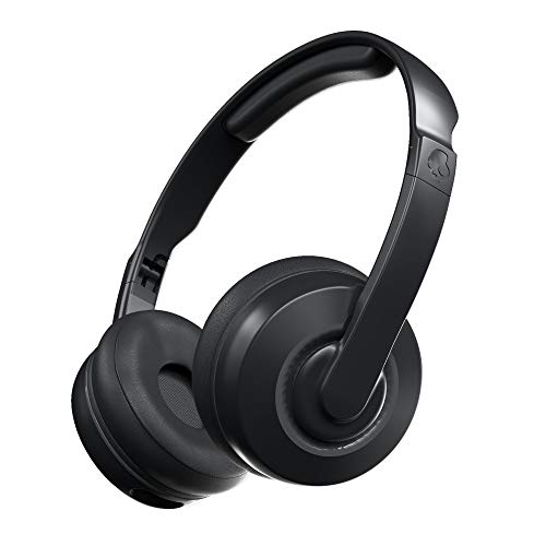 Skullcandy Cassette Wireless On-Ear Bluetooth Headphones - Black | 22 Hours Battery, Foldable Lightweight Design, Backup 3.5mm AUX Cable Included for Wired Connection, Microphone
