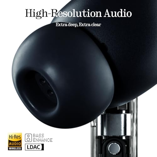 Nothing Ear (a) Wireless Earbuds, 45dB Hybrid Noise Cancelling Earbuds, Hi-Res Audio, Advanced Equaliser, Dual Connect, 6 Mics, 42.5H Playtime Ear Buds Wireless Bluetooth, Black - color: Black