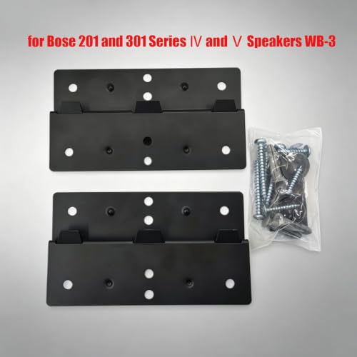 Wall Mount Bracket Compatible with Bose 201 301 Series IV V Speakers | WB-3 Speaker Wall Bracket Replacement Compatible with Bose 201 and 301 Series IV V Bookshelf Speakers