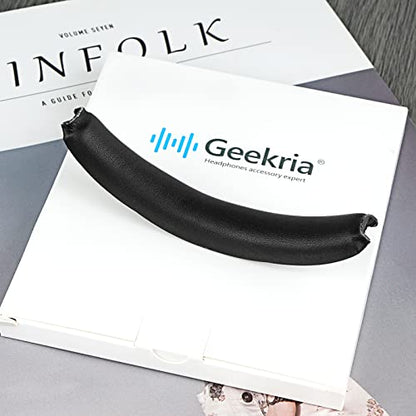 Geekria Protein Leather Headband Pad Compatible with Microsoft Modern USB-A Wireless/Modern USB-C Wired Headphones, Replacement Band Repair Part (Black)